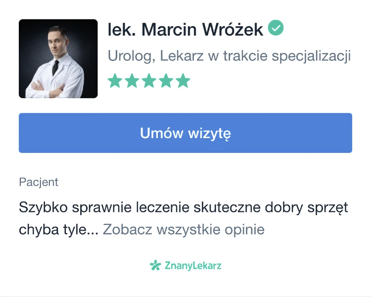 opinie o doktorze urologu Marcinie