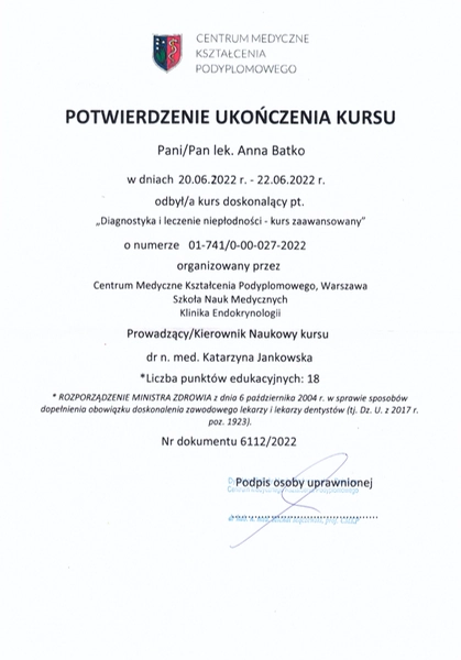 zaawansowane leczenie niepłodności kraków anna batko apriori zawiła 61a
